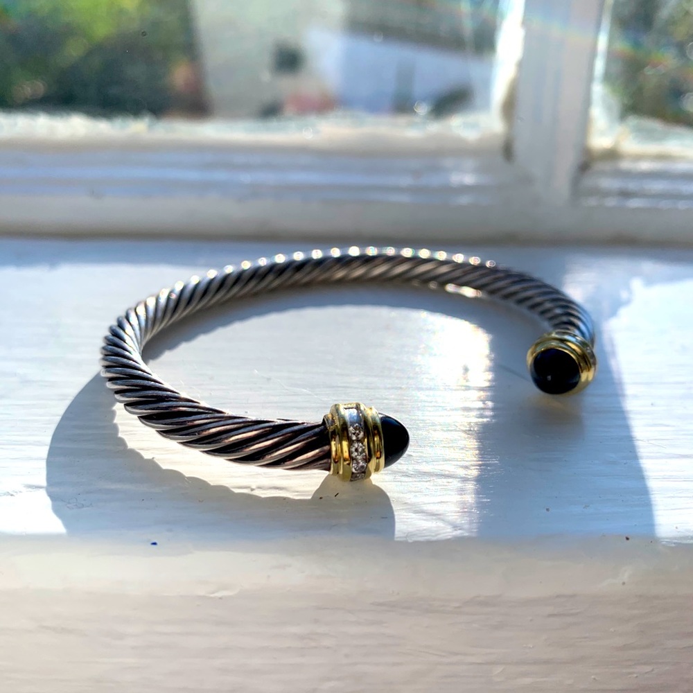 David Yurman onyx pave diamond cuff